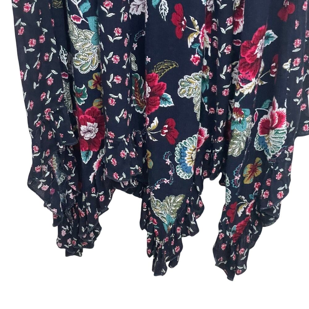 Bila Boho Sleeveless Floral Handkerchief Hem Maxi Sundress Size Large - Picture 5 of 9